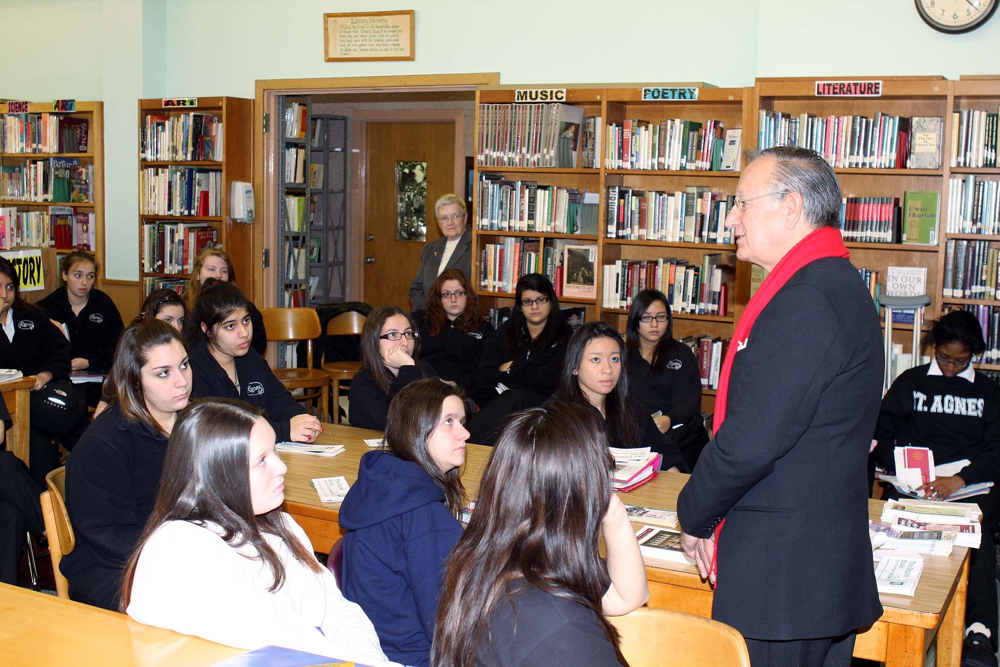 Padavan Speaks To Students At St. Agnes Academic High School In College ...